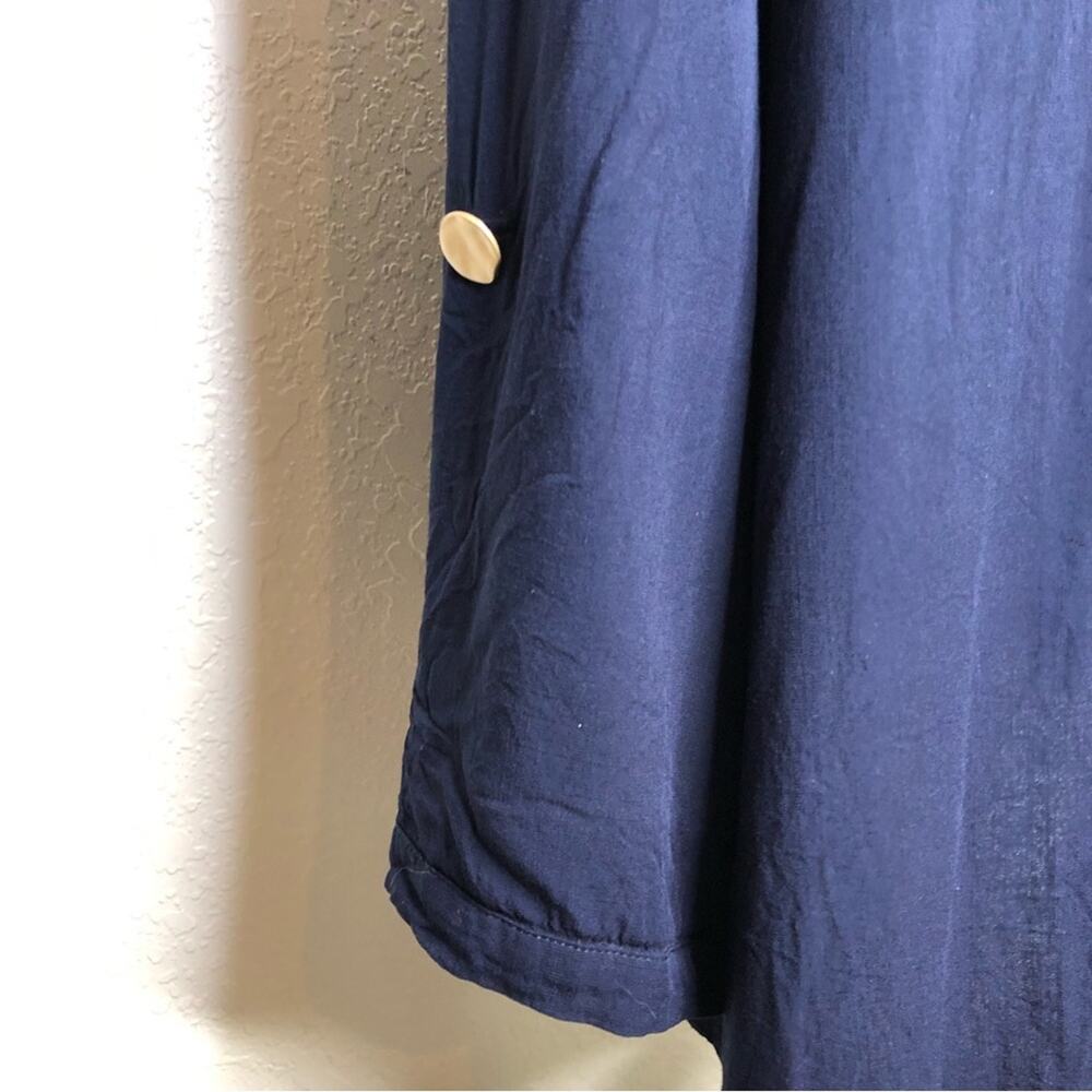 City Chic navy blue gold button down top size XXL / 24 - Picture 14 of 16